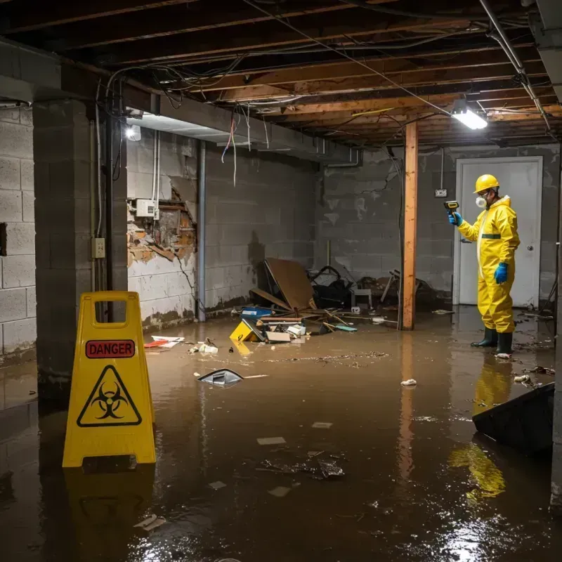 Flooded Basement Electrical Hazard in Washington County, MD Property